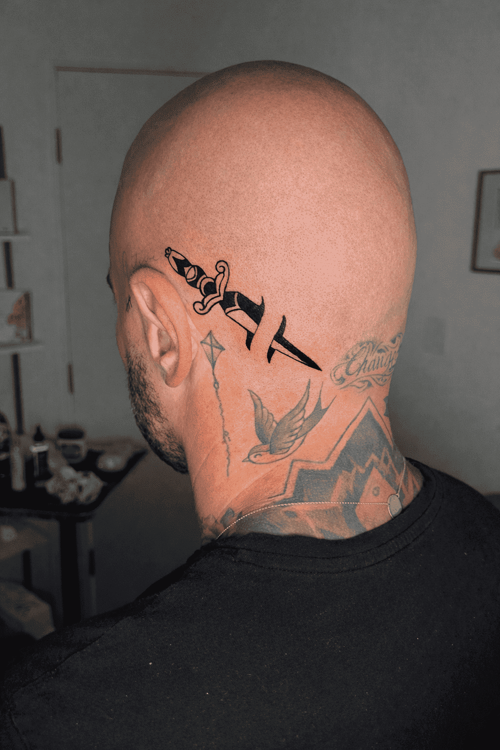 Custom fine line tattoo - Venice Beach boardwalk tattoo studio